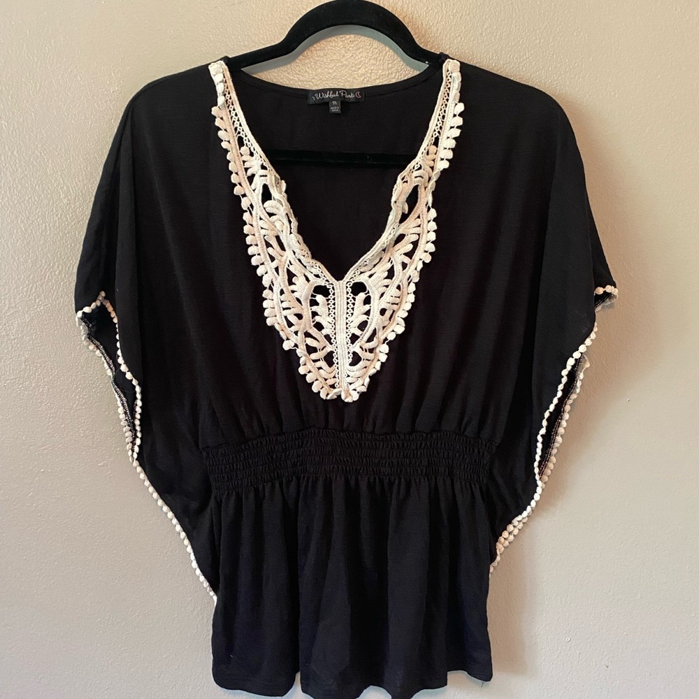 Wishful Park black top with lace szM